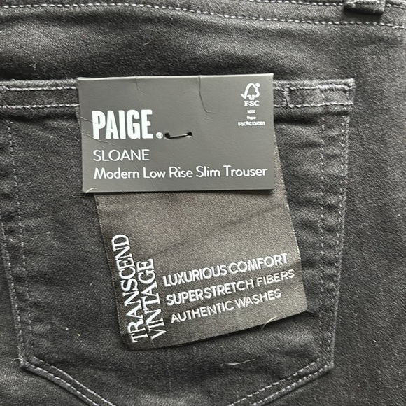 NWT Paige Sloane Modern Low Rise Slim trouser 23 - Picture 5 of 6